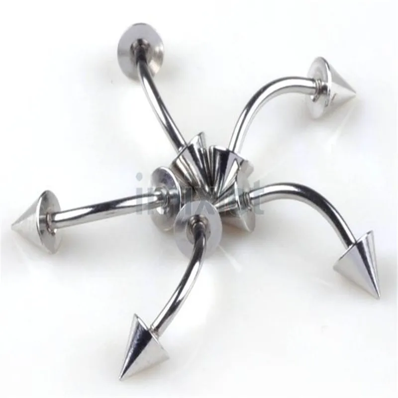 PINKSEE New Mixed 120 Pcs/Lot Silver Color Body Jewelry Piercing Eyebrow Lip Belly Rings Wholesale