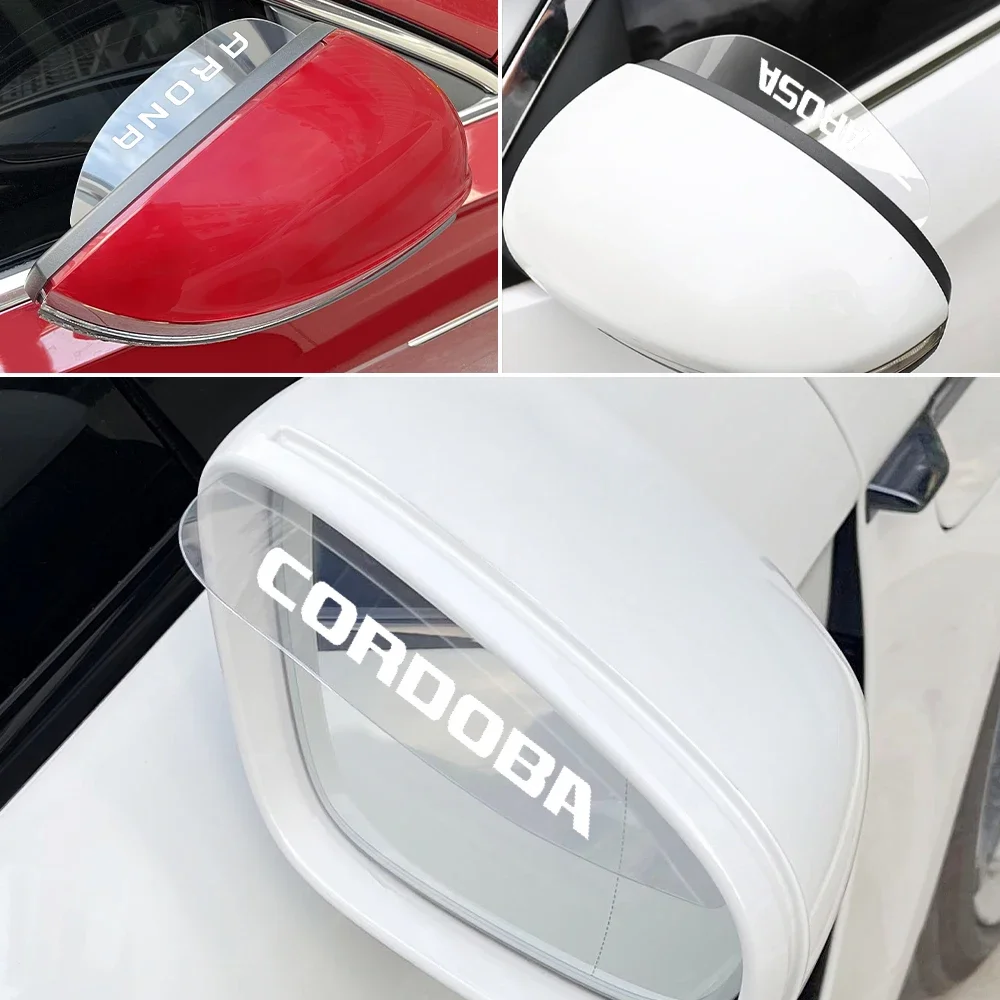 2PCS Car Rain Eyebrow Cover Car Accessories For Seat Leon Ibiza Ateca Arona Cordoba Toledo Altea Alhambra Arosa Exeo Mii Tarraco