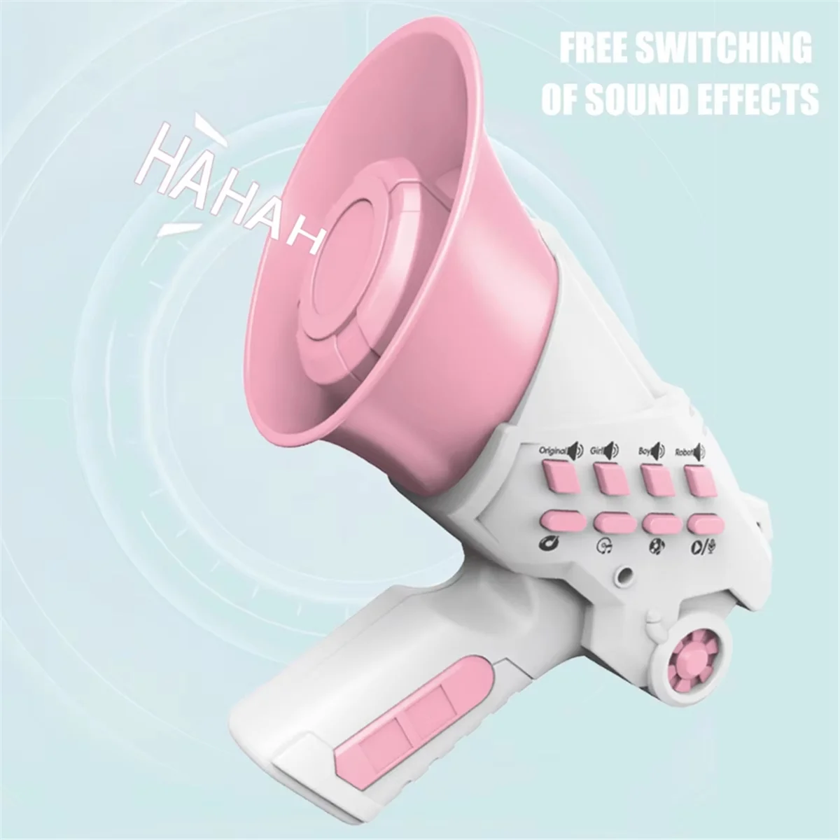 A14M Portable Speaker Siren Bullhorn Toys, Multi Voice Changer Prank Handheld Loudspeaker Blue