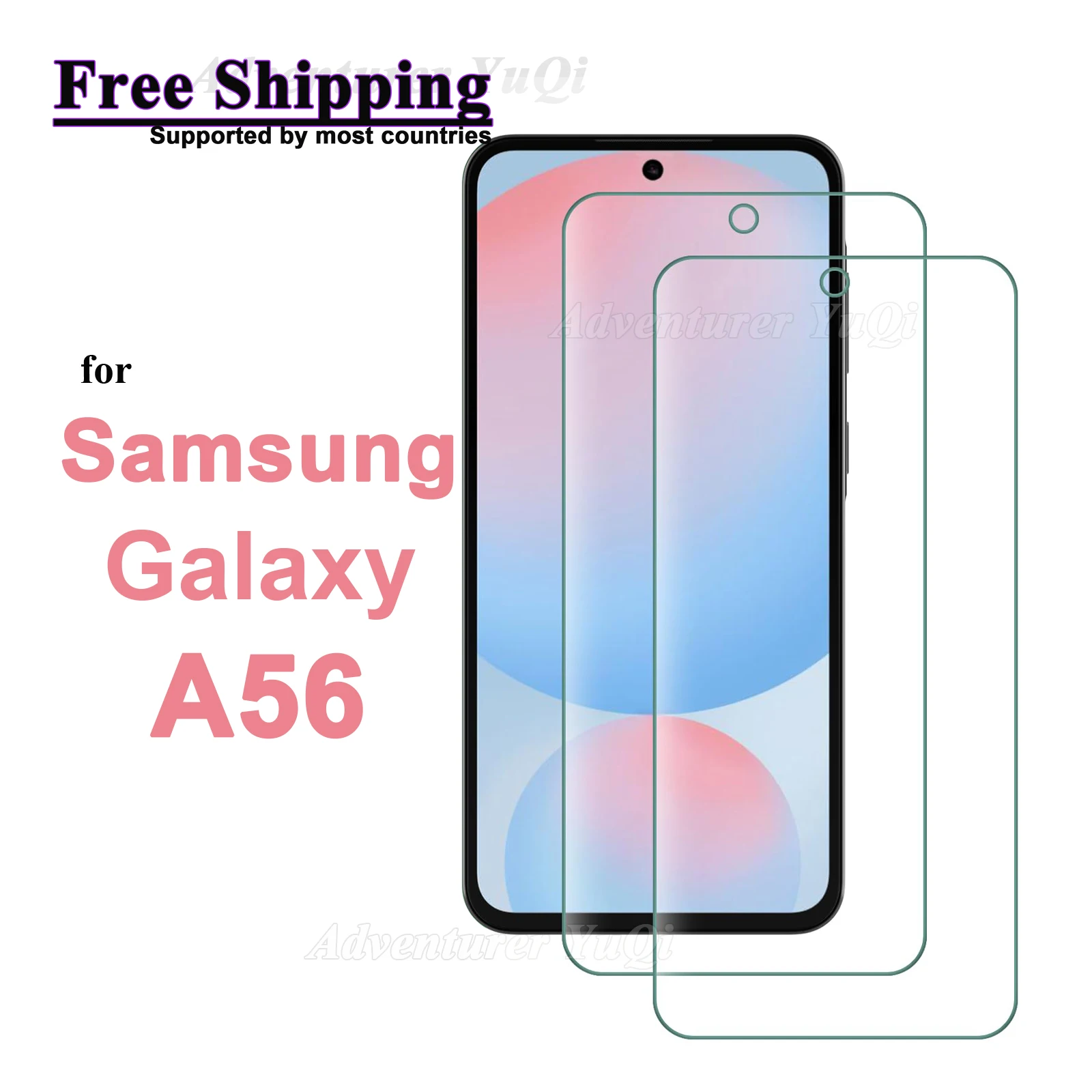

Screen Protector For Samsung Galaxy A56 5G Tempered Glass HD Crystal Clear Mica 9H Anti Scratch Case Friendly