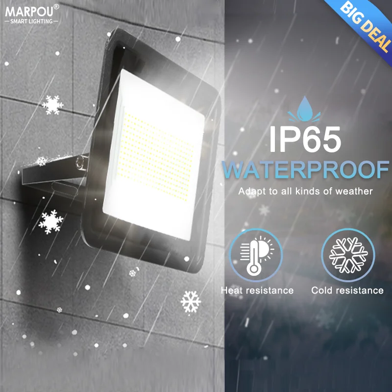 

LED Floodlight IP65 Waterproof Spotlight 100W 80W 50W 220V Outdoor Lighting Fixtures Home Decoration Reflector Park Garden Night