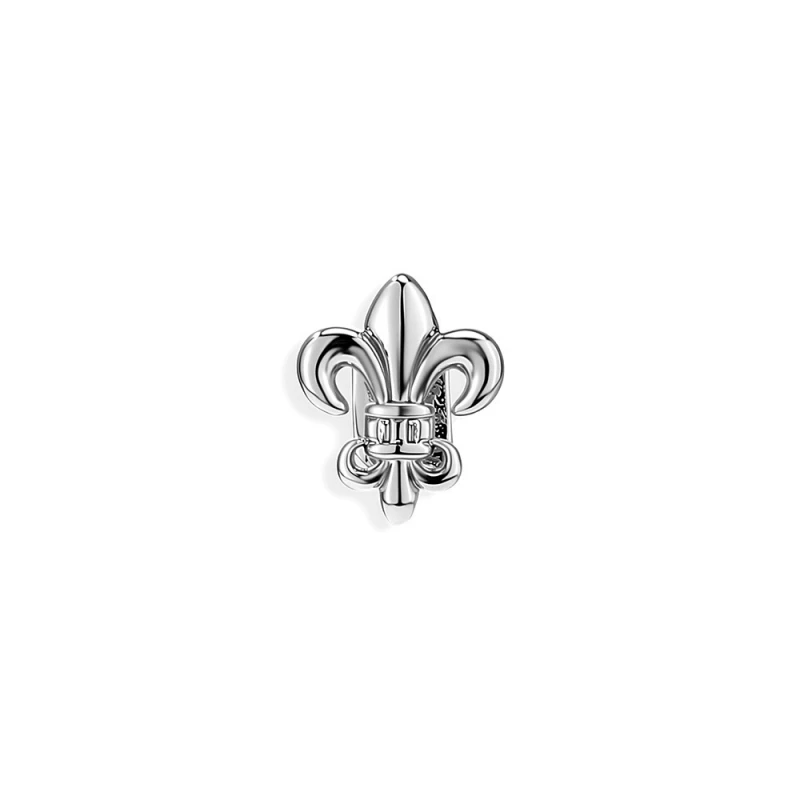 Stereo Fleur De Lis Single Tooth Grillz Gold Silver Plated Personality Street Fashion Hip Hop Unisex Mouth Jewelry Wholesale