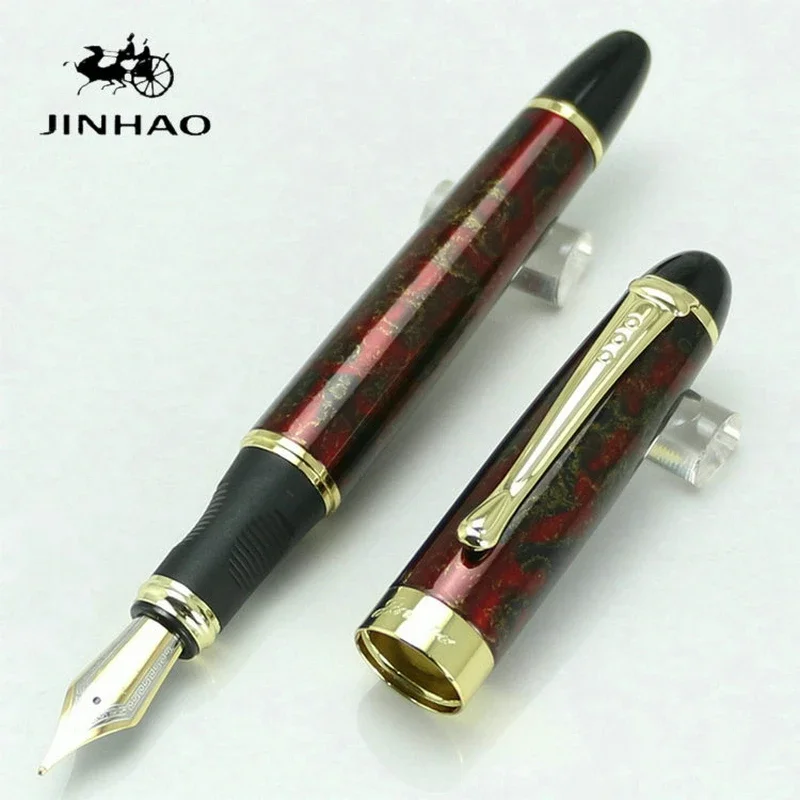 

JINHAO X450 High Quality Foutanin Pen Full Metal Gold Clip Luxury Pens Caneta Stationery Office School Supplies