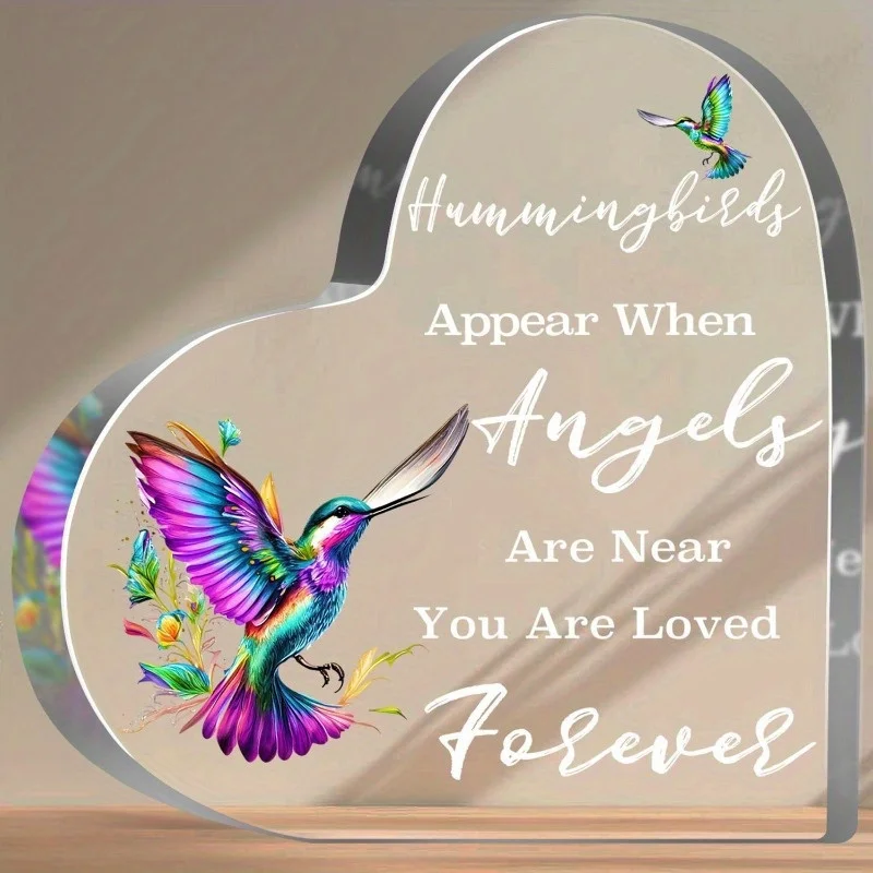 Hummingbird Acrylic Memorial Gift for Loss of Loved One