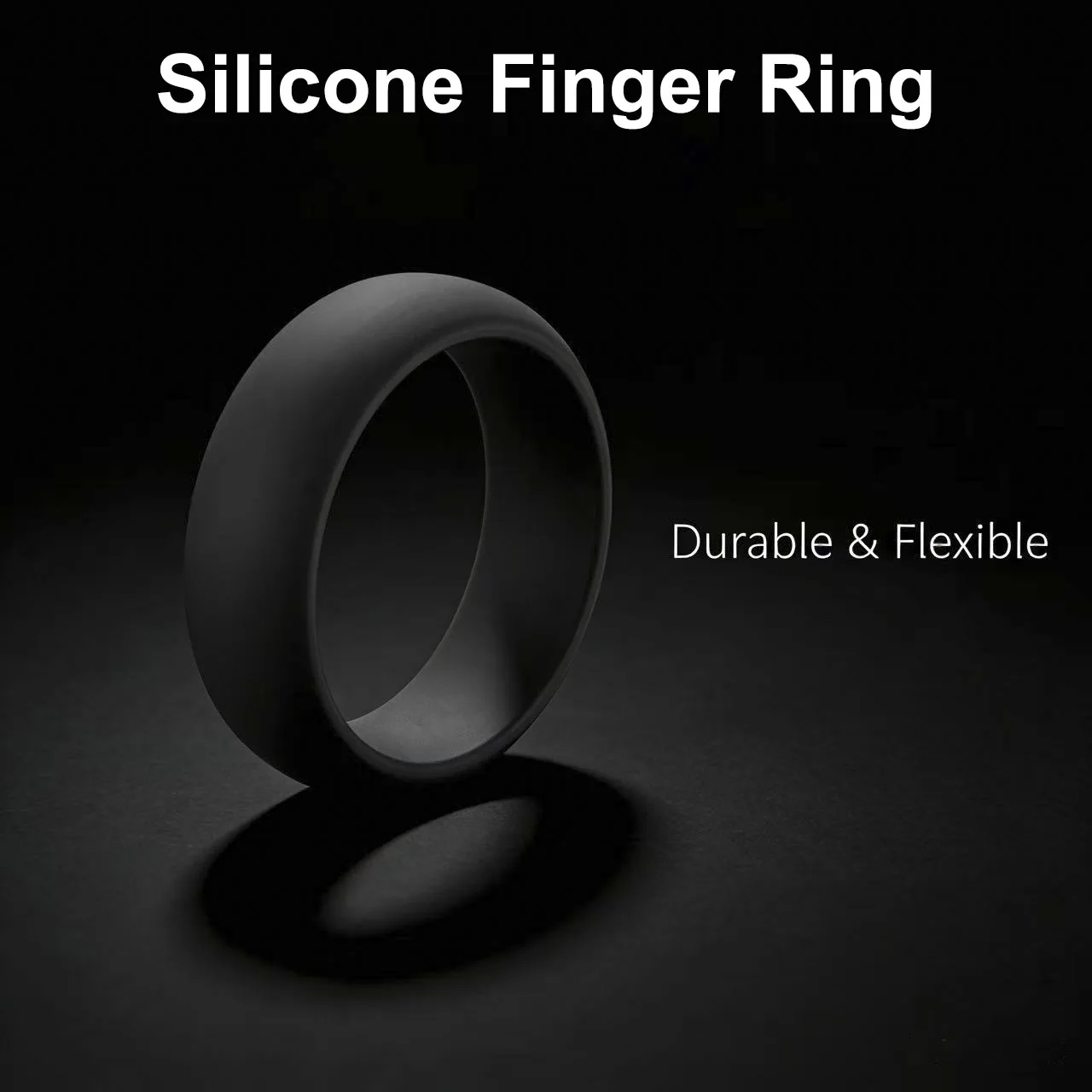 1pc 8mm Unisex Rainbow Silicone Rings Hypoallergenic Flexible Sports Antibacterial Wedding Women Silicone Finger Ring