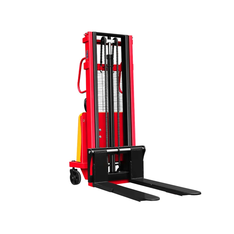 Electric Fork Lifter 1 Ton Forklift Walking Pallet Stacker Electric Semi Electric Stacker