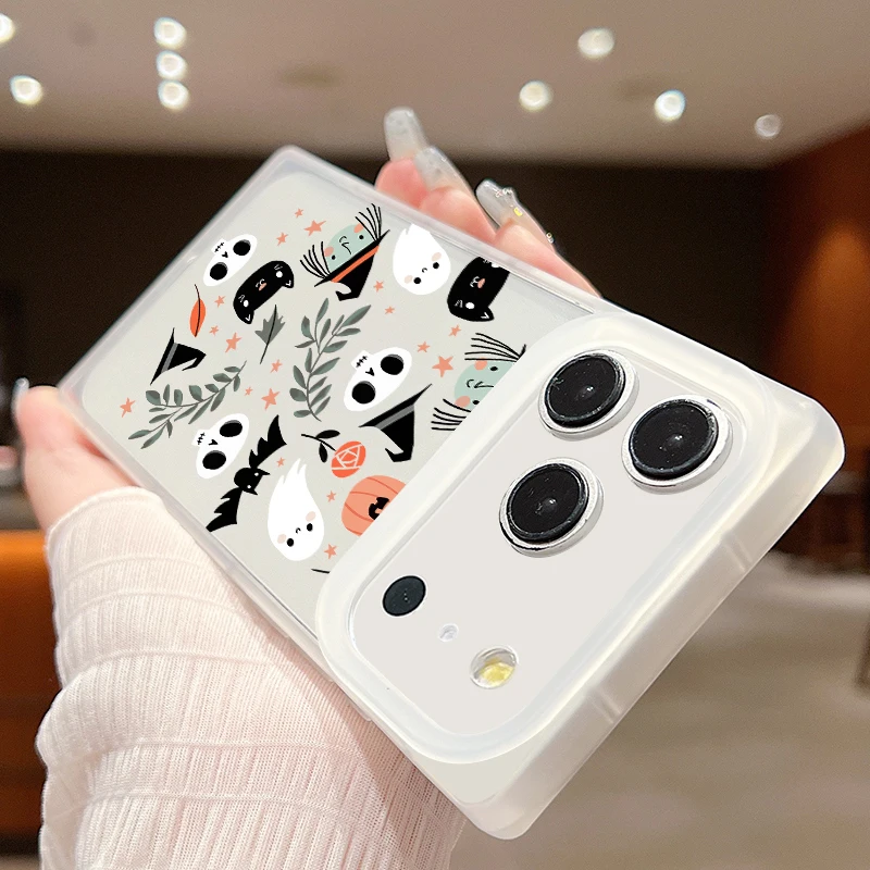 الكرتون نمط جراب هاتف آيفون 17 12 13 14 15 16 برو ماكس 16 زائد الهواء 11 مستطيلة شفافة لينة غطاء مقاوم للصدمات من البولي يوريثان #5