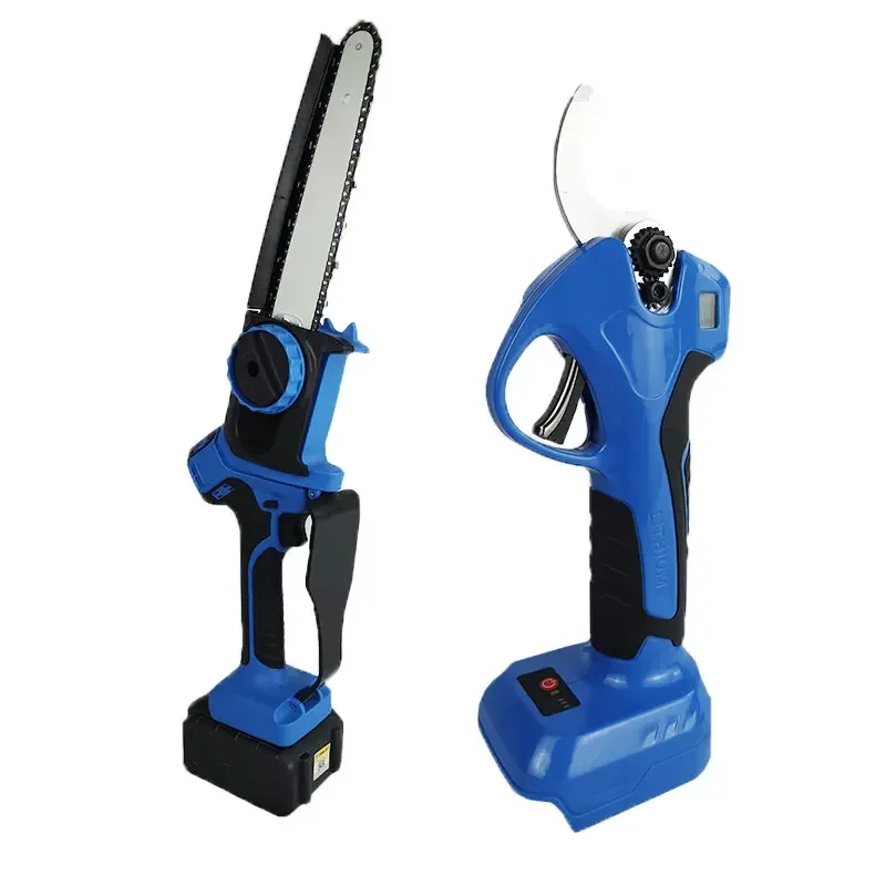 Power Tool 21V Cordless Electric Branch Scissor 30-40mm Pruning Shear Tree Pruner With Screen