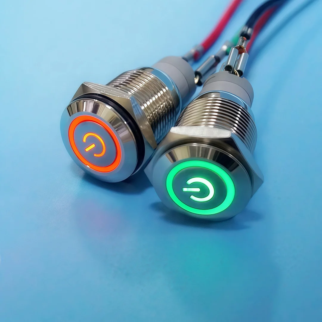 Großhandel 16mm Metall-Drucktastenschalter, Auto-Angel-Eyes-Schalter, Auto-Modifikationsschalter DC12V24V, 220V LED – Detail 6