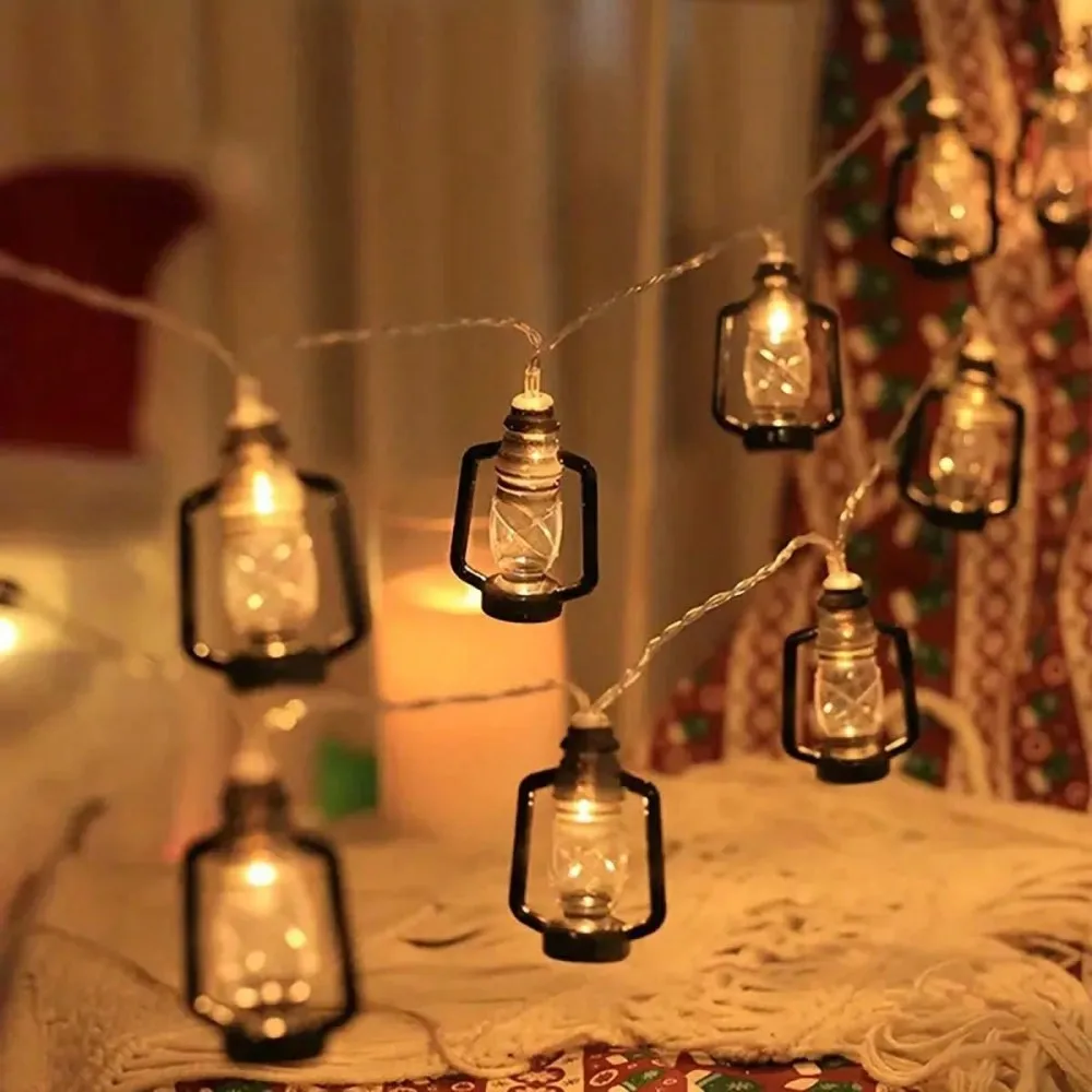 Vintage Kerosene Bottle LED String Lights Battery Operated Retro Fairy Lights for Indoor And Outdoor Halloween Party Decor