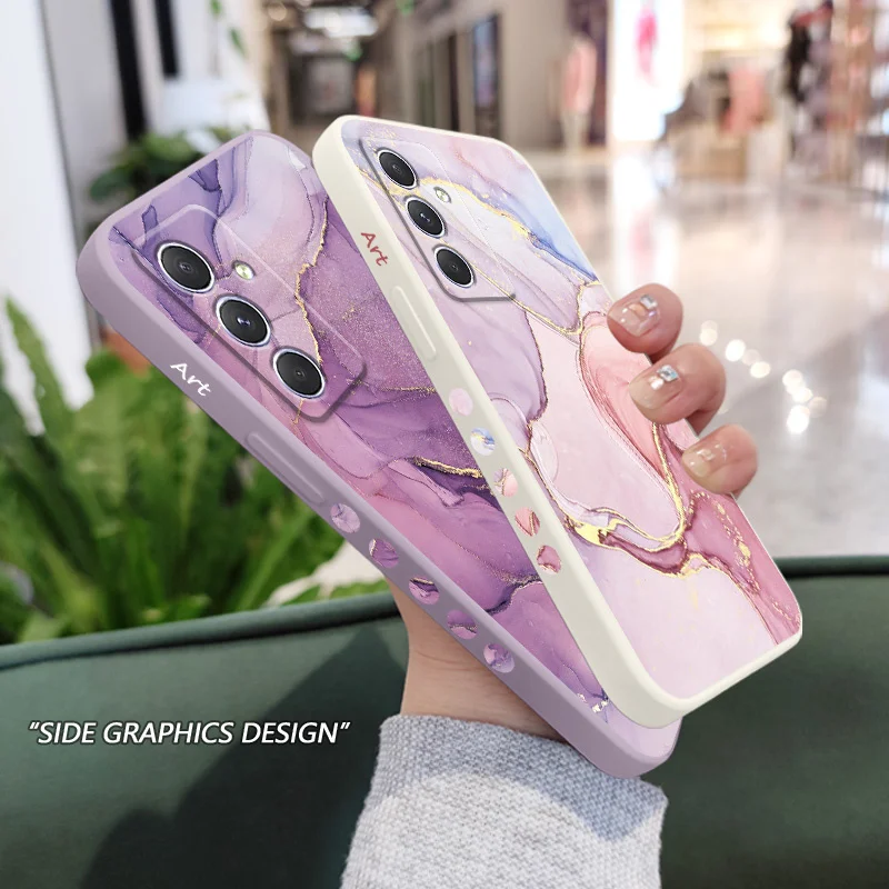 Gold Marble Case For Samsung Galaxy A54 A34 A24 A56 A36 A26 A17 A16 A14 A55 A35 A25 A15 A07 A06 A05 A05S A04 A04S A04E 4G 5G