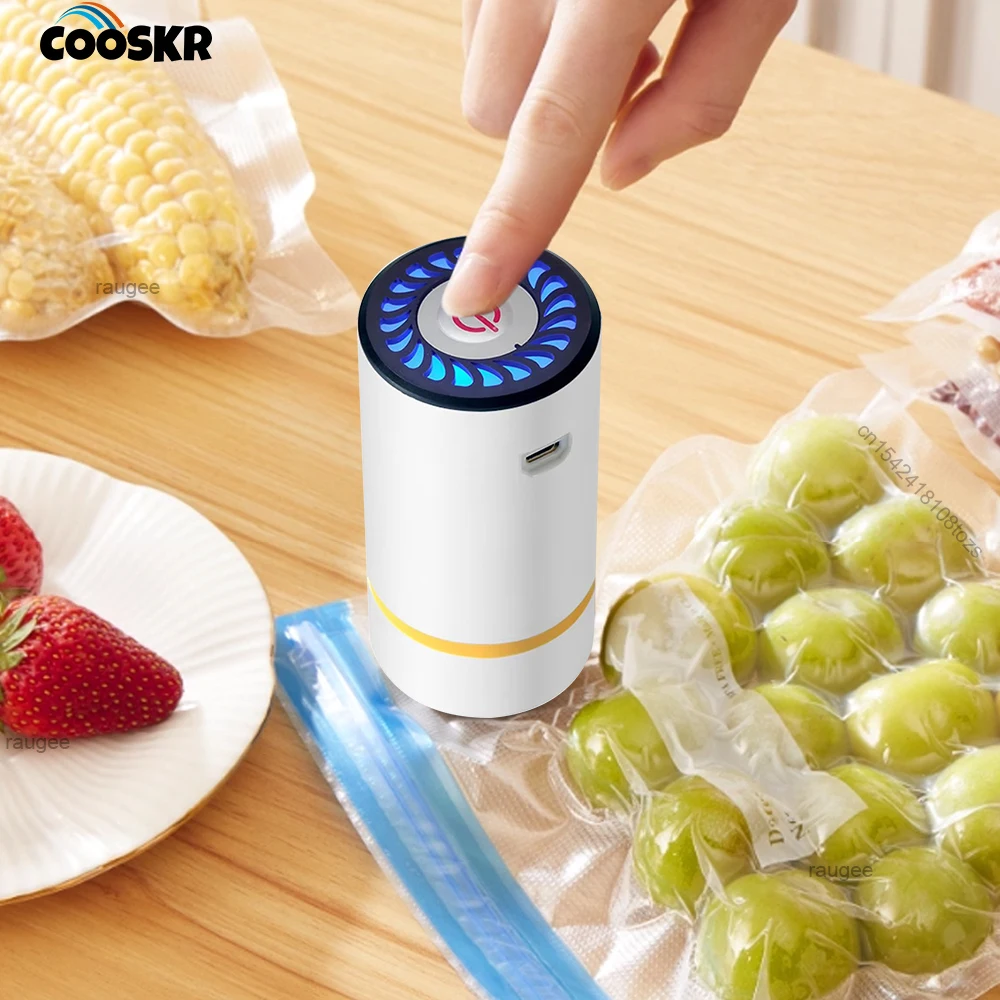 Mini elektrische Luftpumpe USB wiederaufladbare automatische Vakuumkompressionsmaschine für Lebensmittel Frischhaltung Aufbewahrungsbeutel Vakuumpumpe