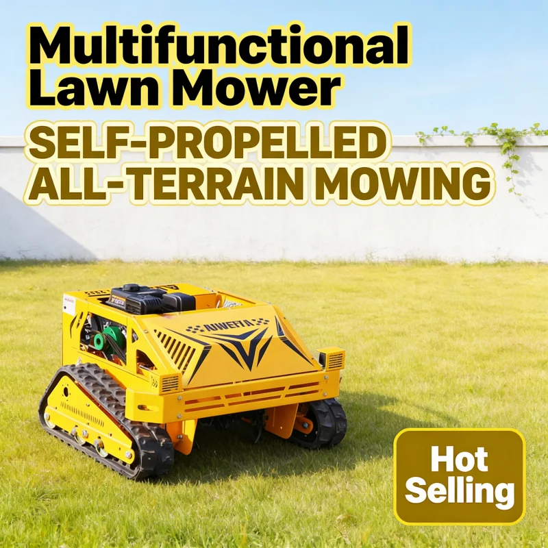 

Customized High Efficiency Lawn Mower - Remote Controlled Crawler Model with 550mm Cutting Width for Garden Maintenance