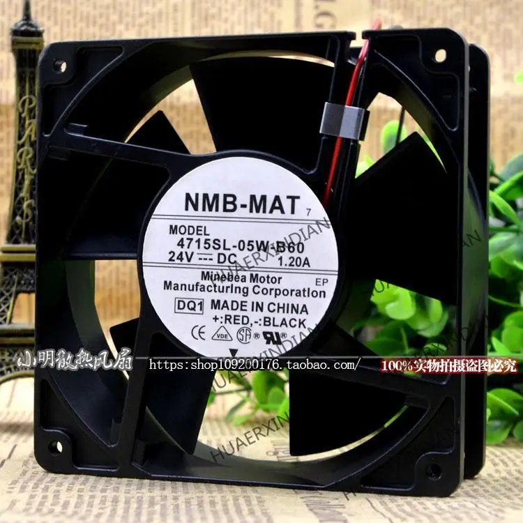 

New 4715SL-05W-B60 -D00 24V 1.2A 120*120*38 Cooling Fan Assembly Kit