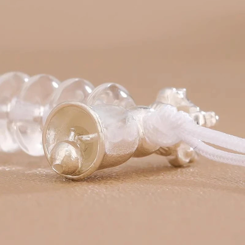 White Crystal Tibetan Reading Counter 925 Silver Bell Pestle Hand Dial Beaded Hand R Chain Accessories Pendant Count.