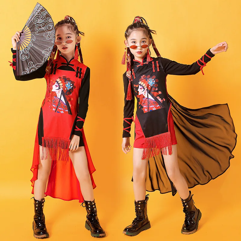 Chinese Style Kpop HipHop Dance Costume Peking Opera Stage Performance Suits Jazz Street Dance Wear Costume Catwalk Dancer