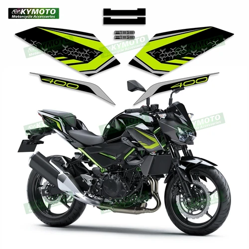Imagen 2 del producto Para Kawasaki Z400 Z 400, accesorios para motocicleta, casco, parabrisas, calcomanía de carenado, Kit completo de pegatinas reflectantes impermeables para coche