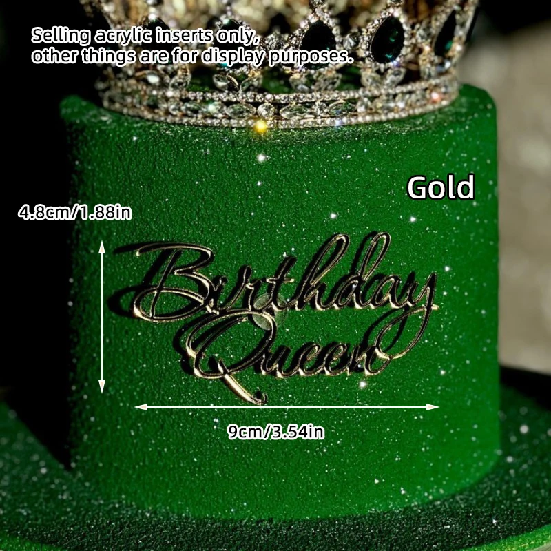 Tortenaufsatz aus Acryl, alles Gute zum Geburtstag, Königin, Prinzessin, geeignet für Mädchen, Geburtstagsparty, Kuchendekoration, Mädchen Mizwa-Babyparty – Detail 7