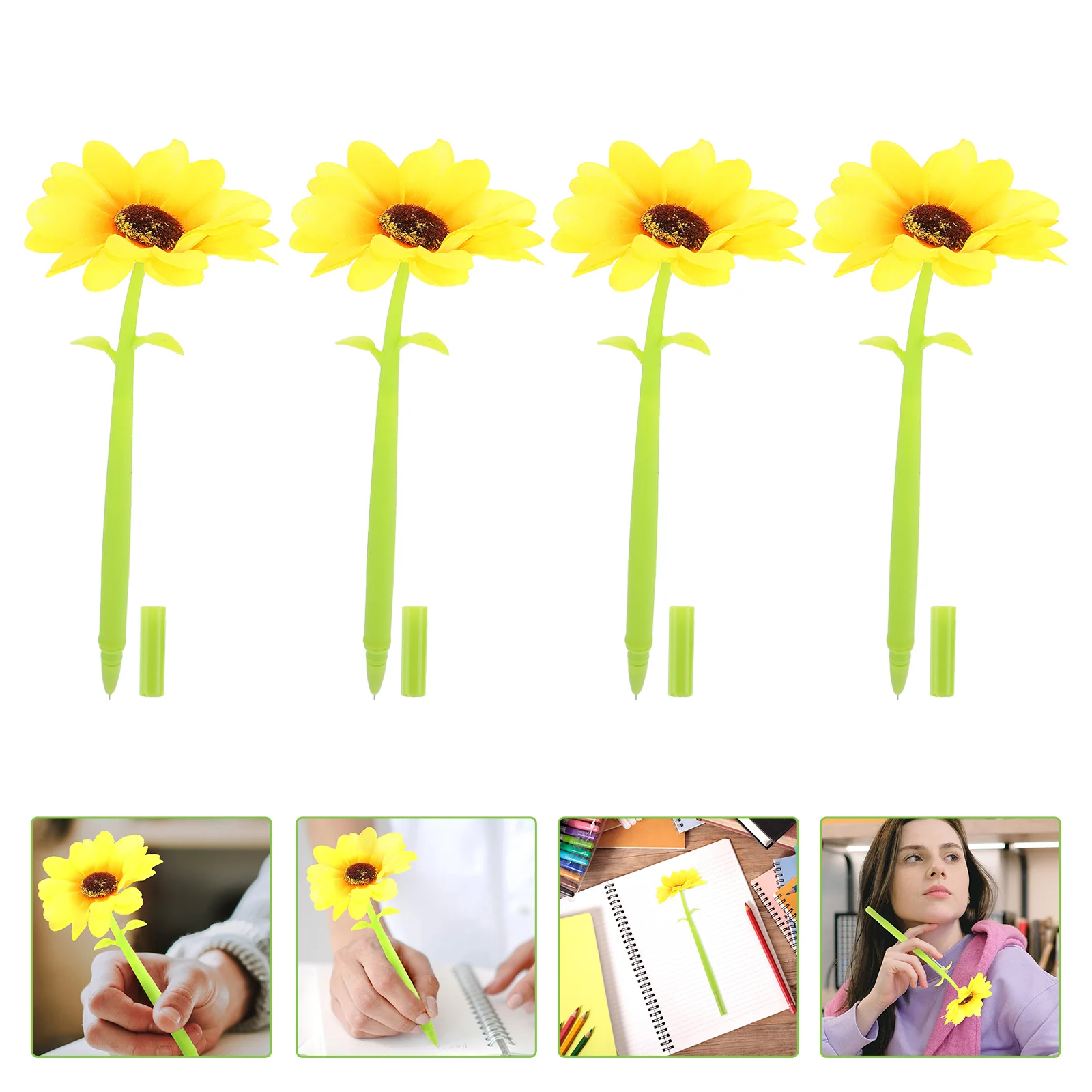 

Simulated Sunflower Writing Pens Smooth Writing Pens Office Students Stationery Covered Pens for Home Office Students Stationery