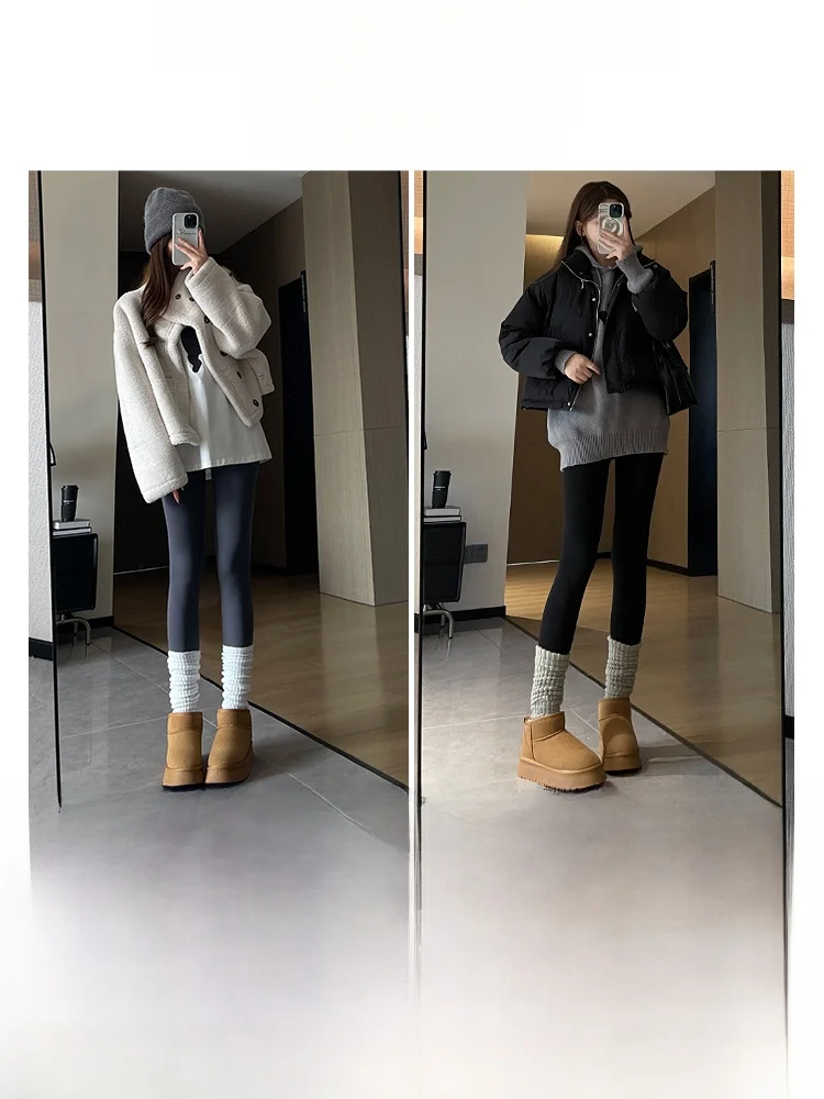 ay Fce 裏地付きアールスキンパンツ ハイウエスト シェイプアップ ヨガフィット レディース ボトムス 秋冬 暖かい ヒップアップ