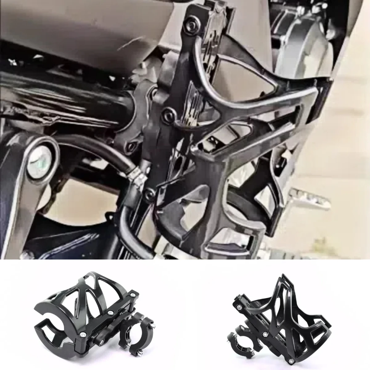 Motorcycle Universal Handlebar Stand Mount Shakeproof Water Bottle Mount Drink Cup Holder