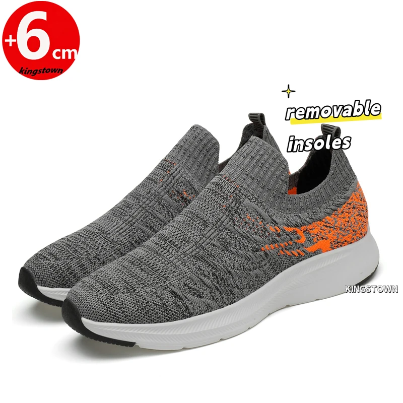 

Мокасины, мужская обувь-лифт, летние мужские кроссовки на массивном каблуке, увеличивающая рост, стелька, 6 см, большие размеры 37-44