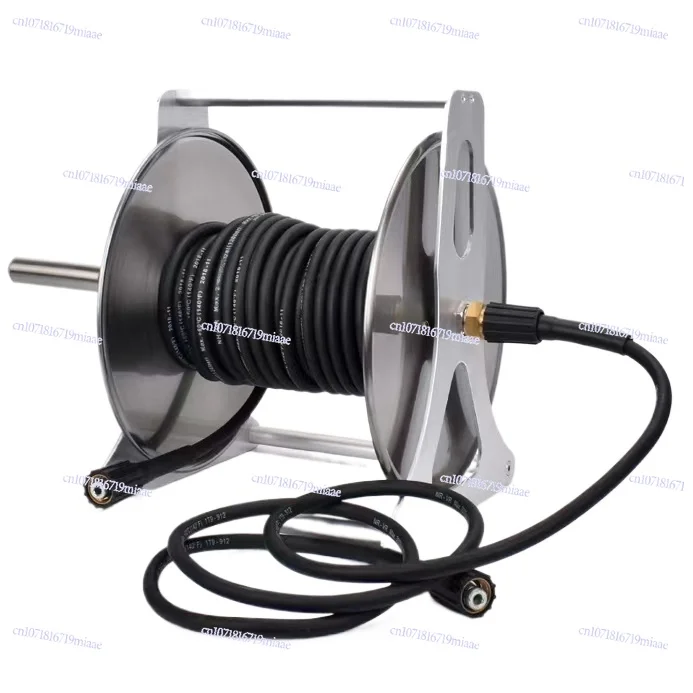 

High pressure water pipe storage rack, pipe reel, stainless steel metal car washing machine, steel wire pipe reel
