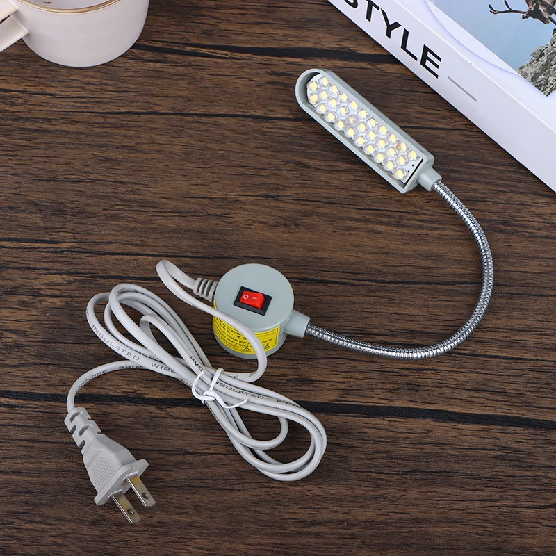 10/20/30 LED Sewing Machine Lamp 360 Flexible Adjustable Gooseneck Work Lamp Industrial Lights With Base For Workbench