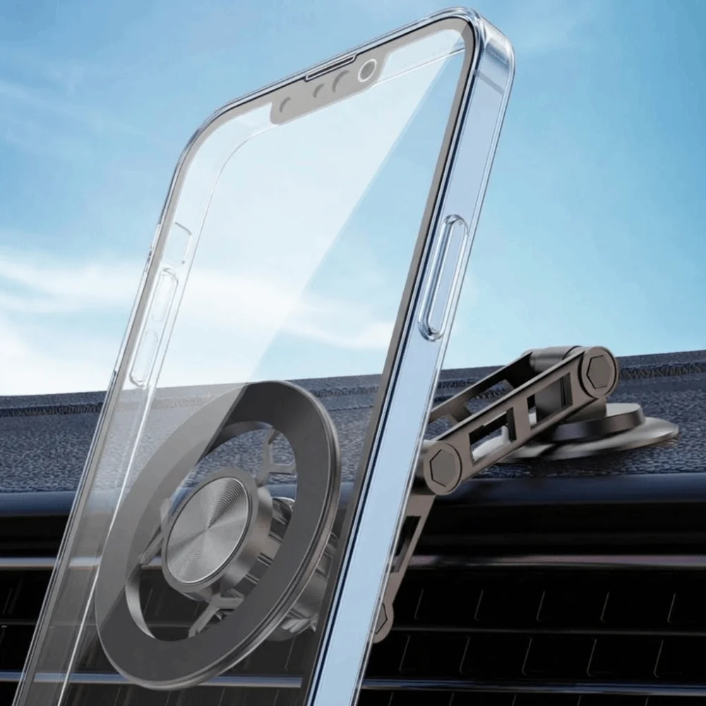 

360° Rotation Magnetic Car Phone Holder Anti-Shake Folding Navigation Bracket Self-adhesive Multifunctional
