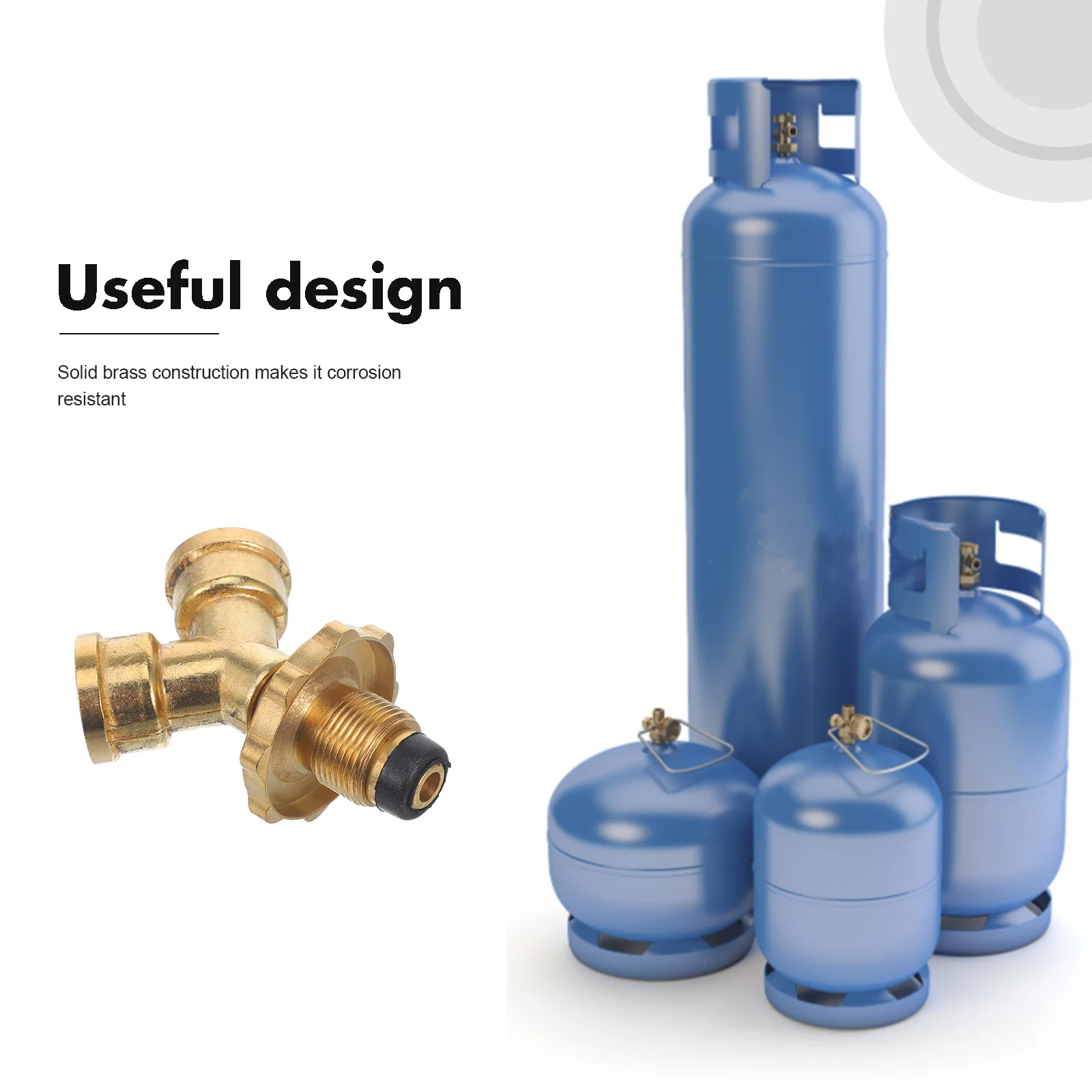 صمام تخفيض الضغط، رأس تحويل خزان الغاز النحاسي الصلب، مادة سميكة، سدادة مطاطية، محول أسطوانة البروبان المقاوم للتسرب #4