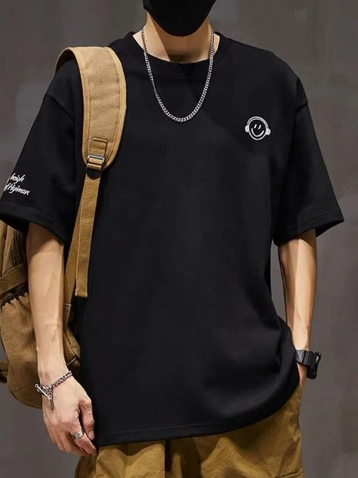 

Men's ort Sve T-irt Casual Cotton Blend Fabric round Ne Print Design Summer Faionable Versatile Loose Fit Tee