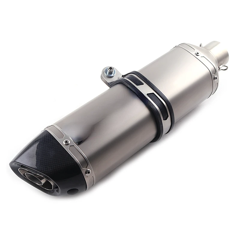 Universal Motorcycle Exhaust Muffler Real Carbon Fiber Stainless Steel Escapes Pipe   System Tube pipe