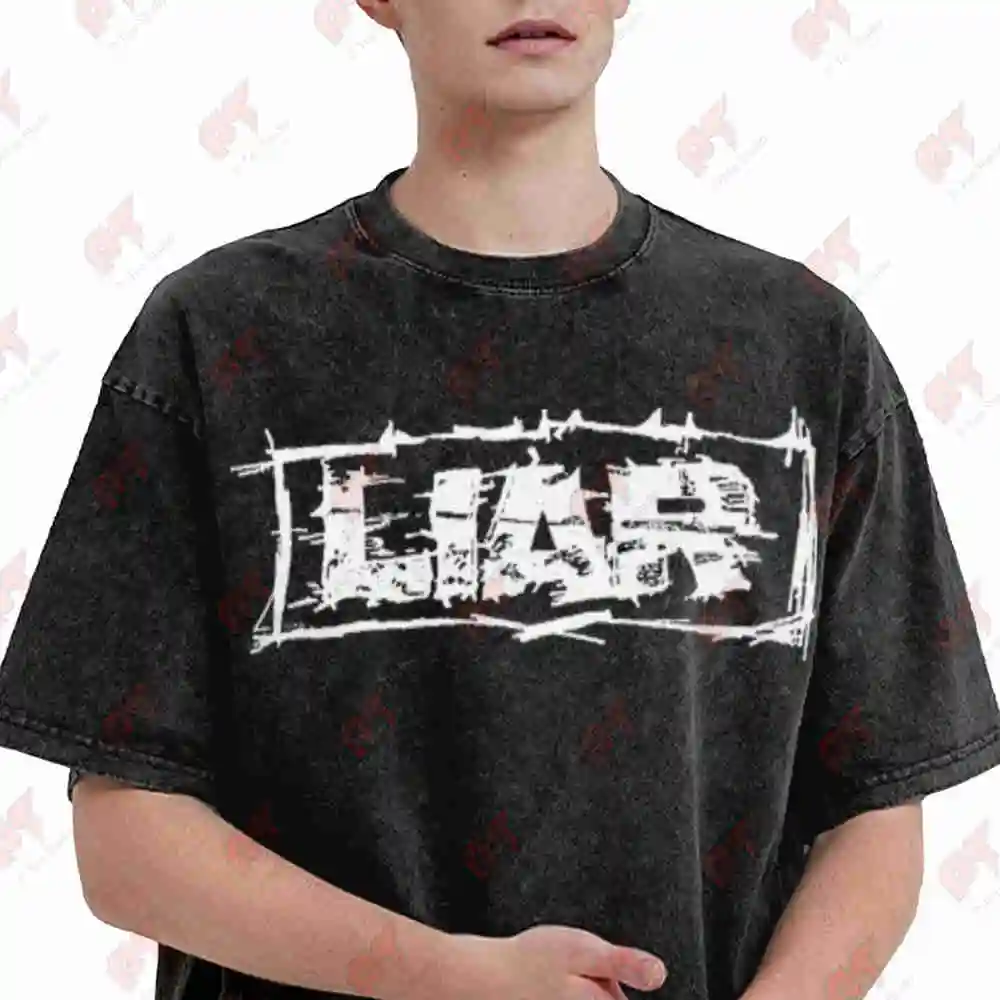 Liar Hardcore Metalcore Morning Again Arkangel Vintage Washed Tee Pure Cotton T-Shirt