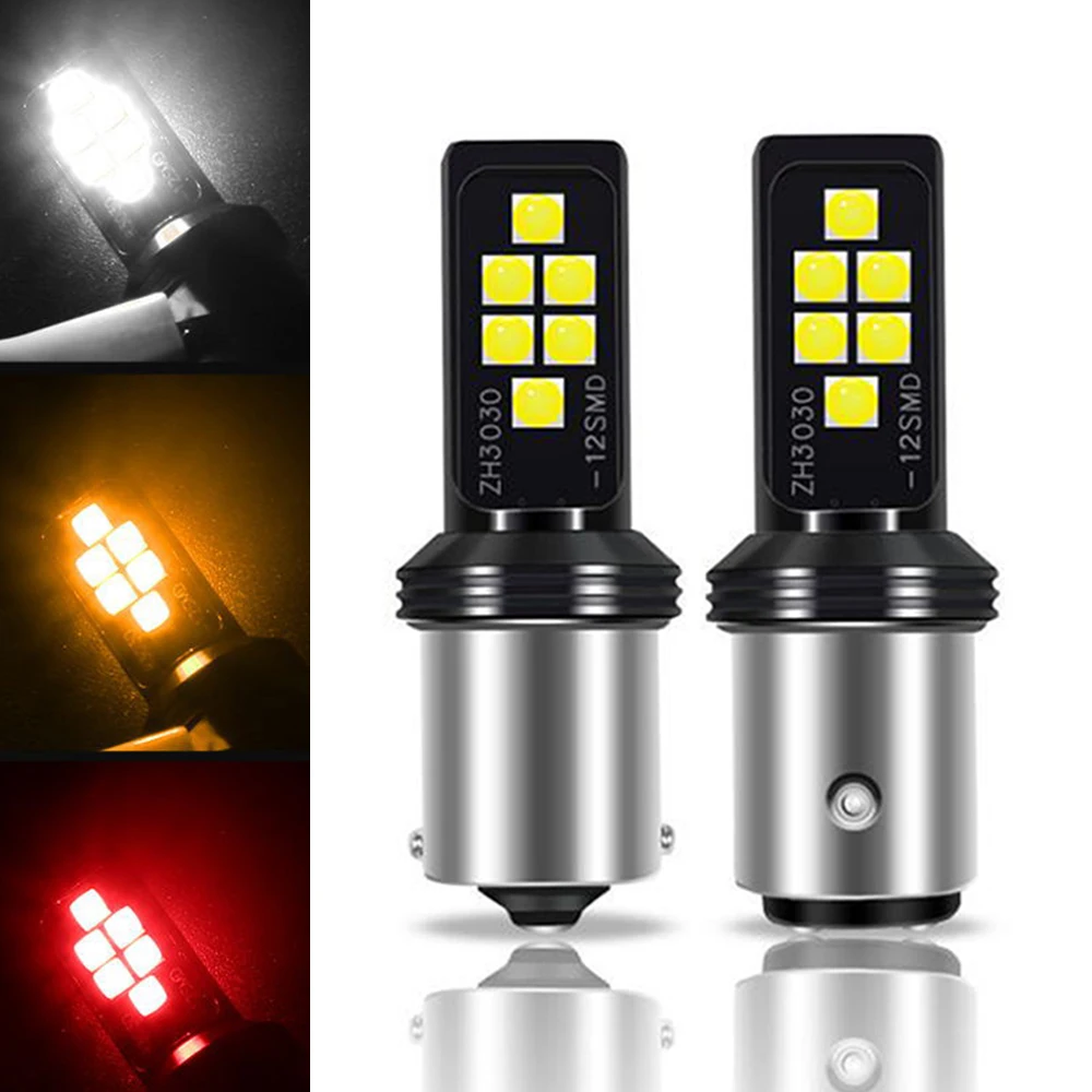 

1/2/4pcs Car Led Lights 1156 1157 Brake Light Bulbs LED 3030 SMD Canbus 1157 Led Bay15d P21/5w BA15S Auto Turn Signal Lamp