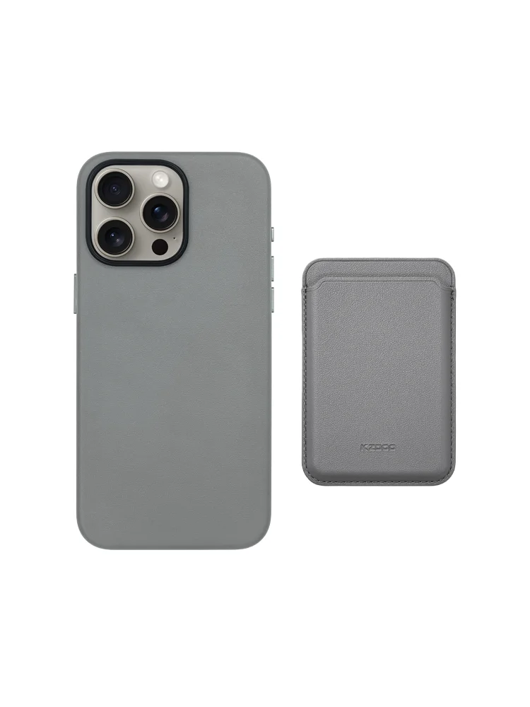 

KZDOO Mag Noble Collection with Mag Wallet Magnetic Removable PU Leather Back Case for iPhone 15/15Plus/15Pro/15ProMax 2Pcs Set
