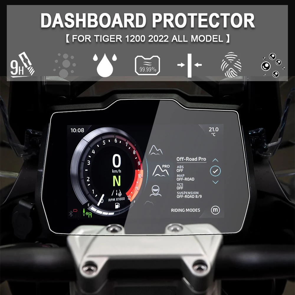 

For Tiger1200 Tiger 1200 GT 2022 New Motorcycle Accessories Cluster Screen Scratch Protection Film Dashboard screen Protector