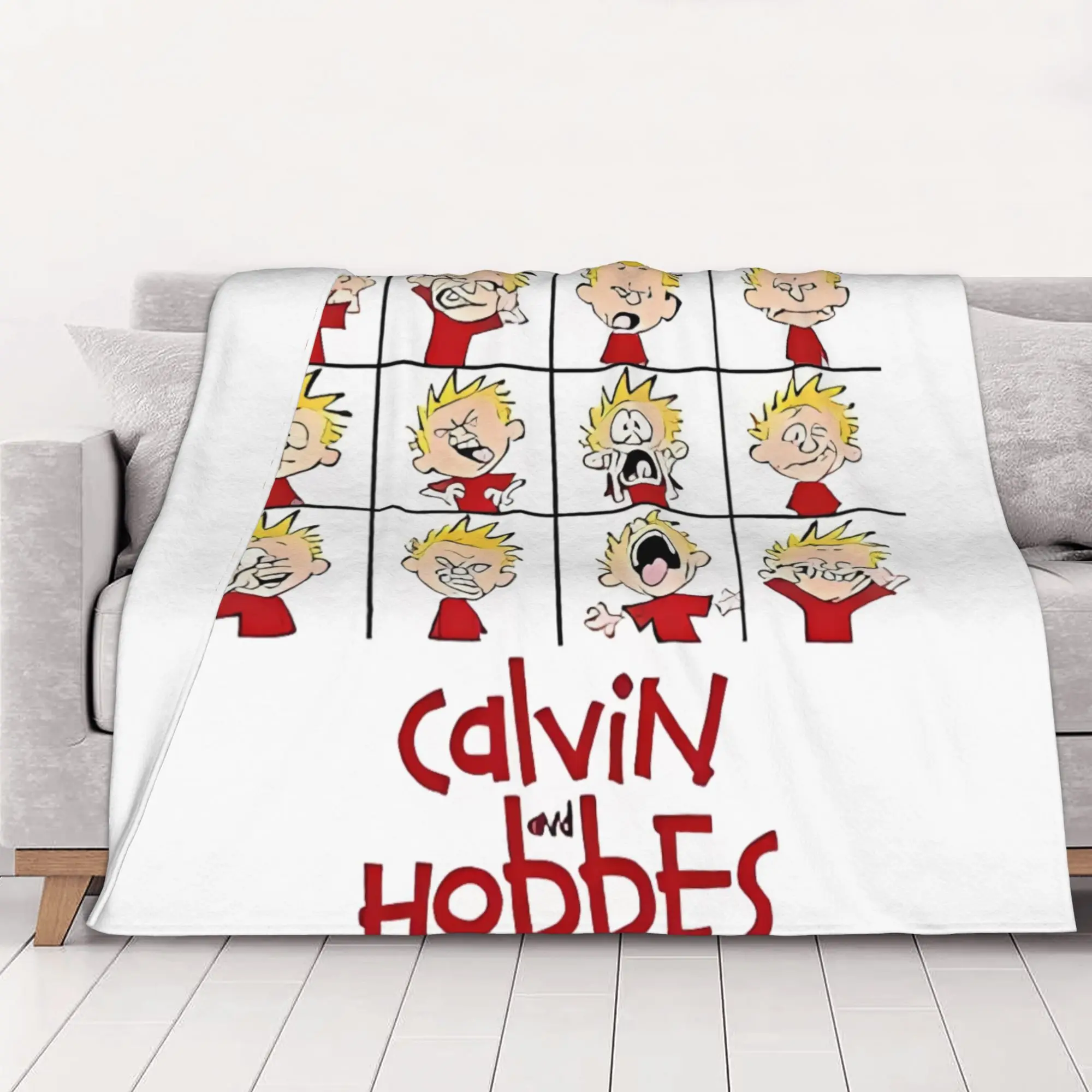 1PC home Cute Room Decor Classic Blanket Throw Blanket Calvin Novelty Warm Blanket All Season