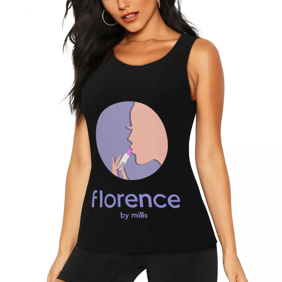 

Custom Florence By Mills Yoga Tank Tops Women Workout Gym Sports Shirt