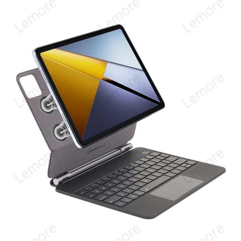 

Клавиатура Magic Keyboard с дисплеем заряда батареи для Xiaomi Poco Pad X1 11.2 дюйма, с подсветкой, трекпадом и функцией подставки-фолио