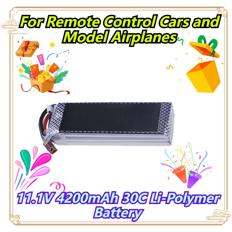 

11.1V 4200mAh 30C Li-Polymer Battery For Remote Control Cars and Model Airplanes