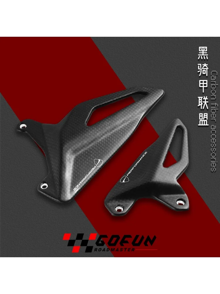 Plaques de protection de talon en Fiber de carbone pour moto DUCATI StreetFight V2 PANIGALE V4/S/R/SP V4S V4R, repose-pieds, pièces