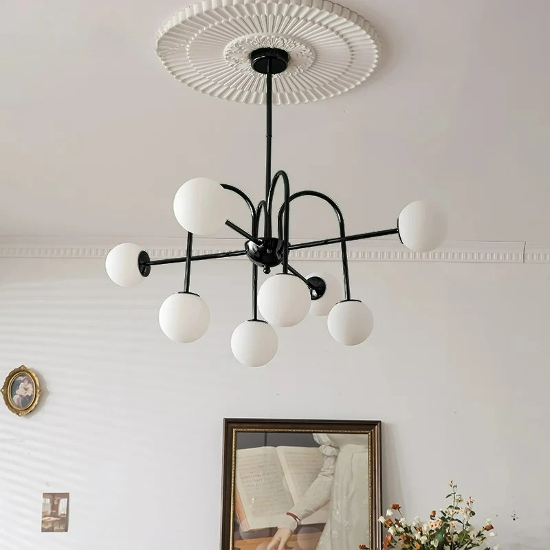 Nordic Glass Ball Hanging Lamps Modern Living Room Pendant Light Home Deco Dining Room Lights Christmas Decorations for Home LED
