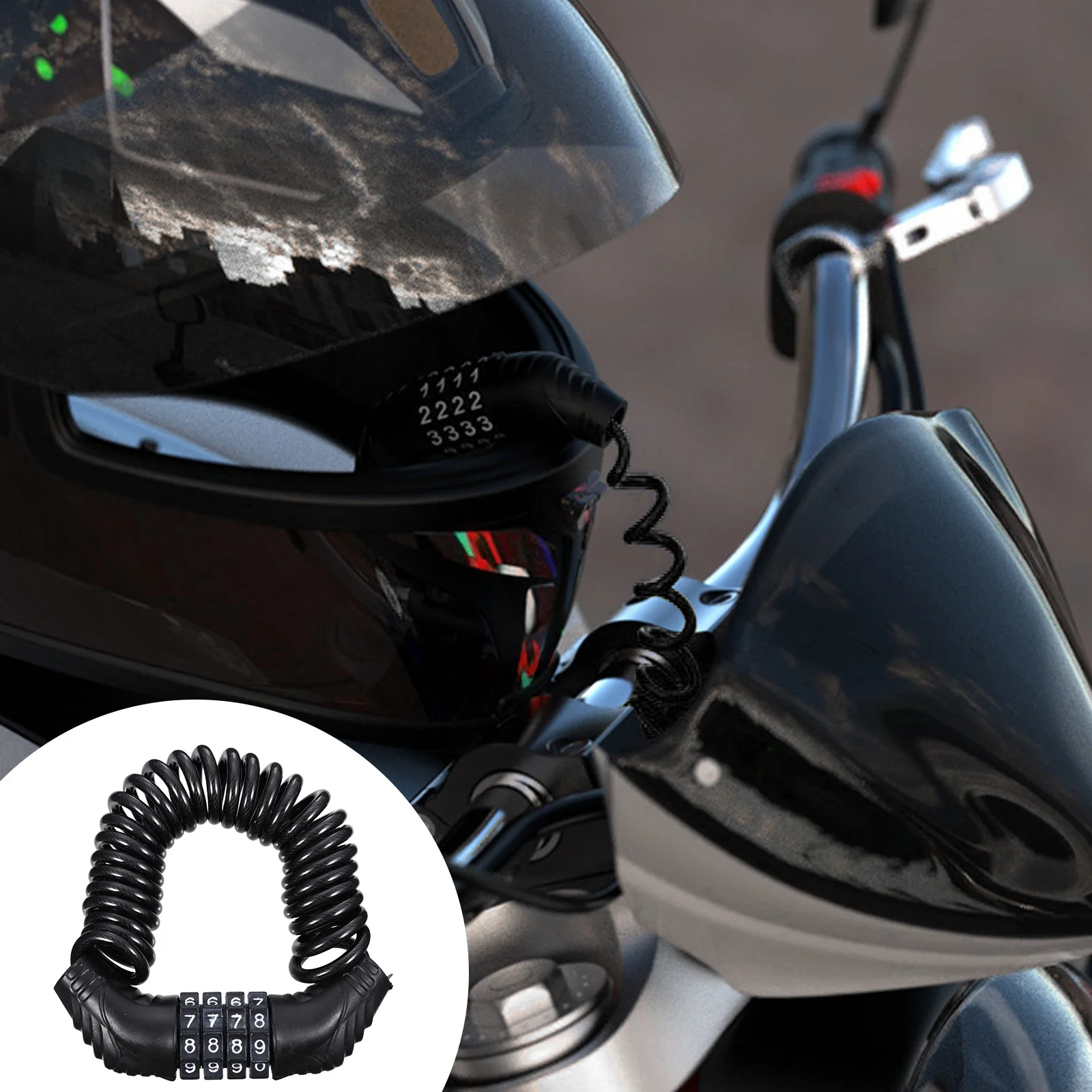 

Компактный портативный тросовый замок с цифровым паролем для защиты от кражи, быстрая установка, для спортивного инвентаря и дорожных сумок