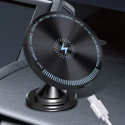 Magnetic Car Phone Holder Magsafe Car Phone Charger Dashboard Air Vent Car Phone Stand for iPhone Xiaomi Samsung