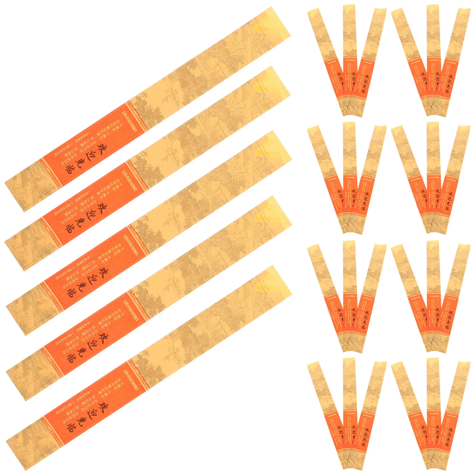 

500 Pcs Chopsticks Wrapping Paper Sleeves Cases Bag Material Disposable Cutlery Supplies Storage Tools