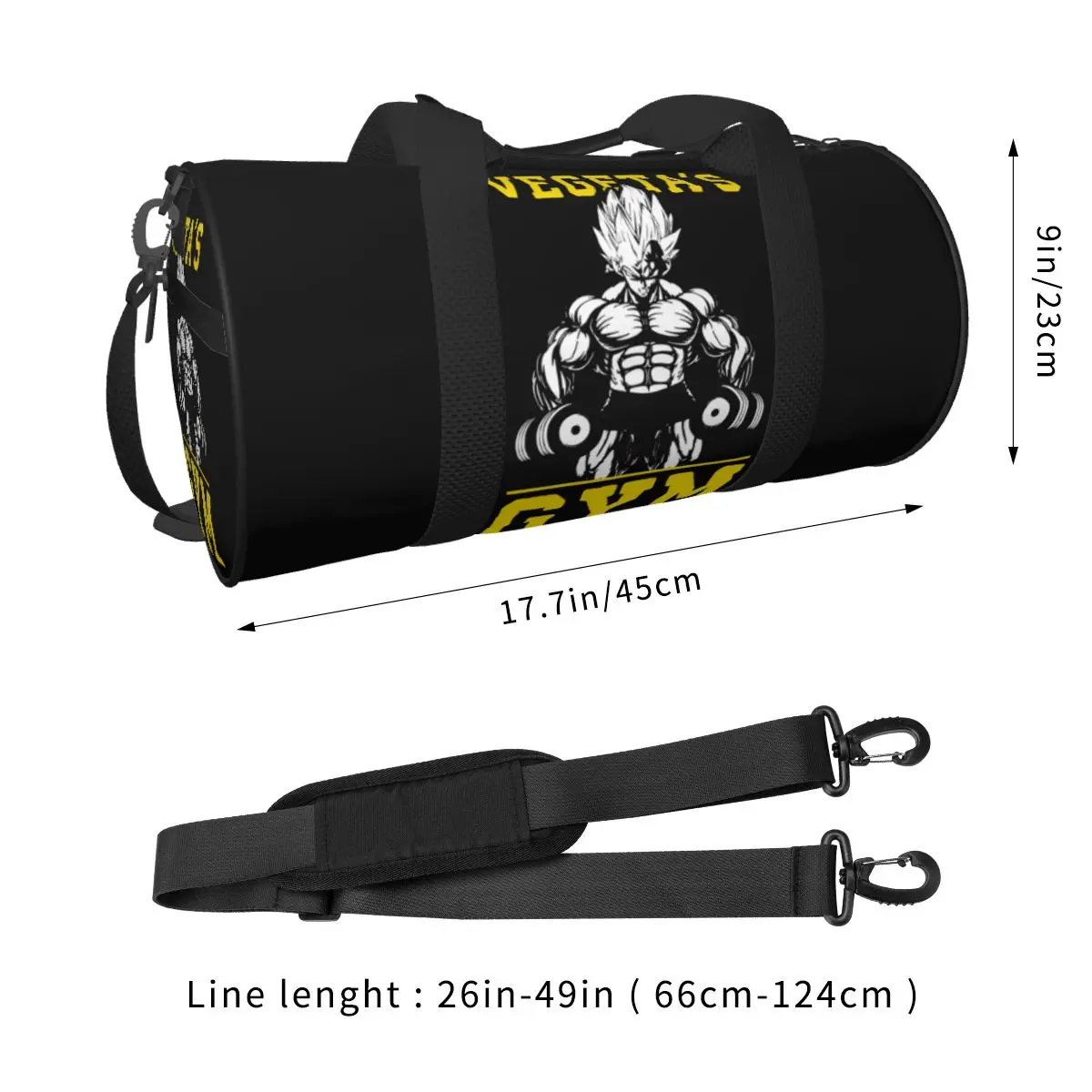 Anime Workout Motivational Gym Bag Fun Exercise Oxford Sports Bags with Shoes Luggage Design Handbag Fun Fitness Bag For Couple