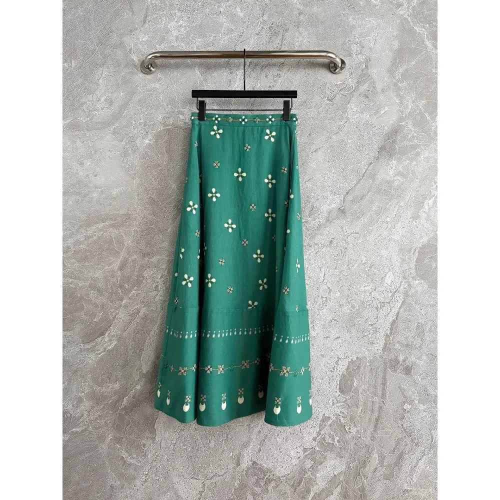 

Women's Pants Green Long Sleeve Blouse Tops and Pants Sets 2025 Linen