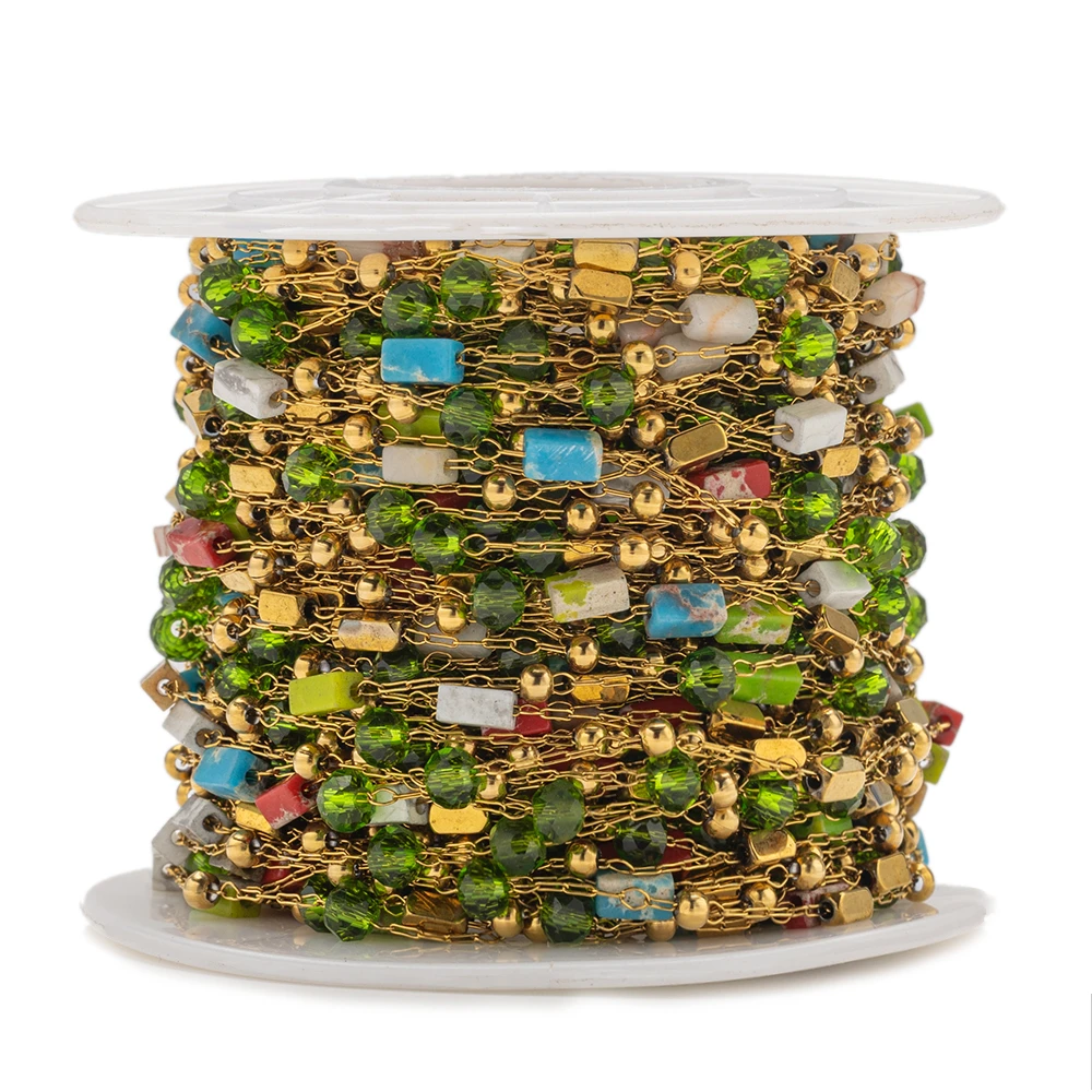 

1Meters Stainless Steel Gold Color Link Beads Chain For DIY Necklace Bracelet Anklets Jewelry Making Accessories Material Crafts