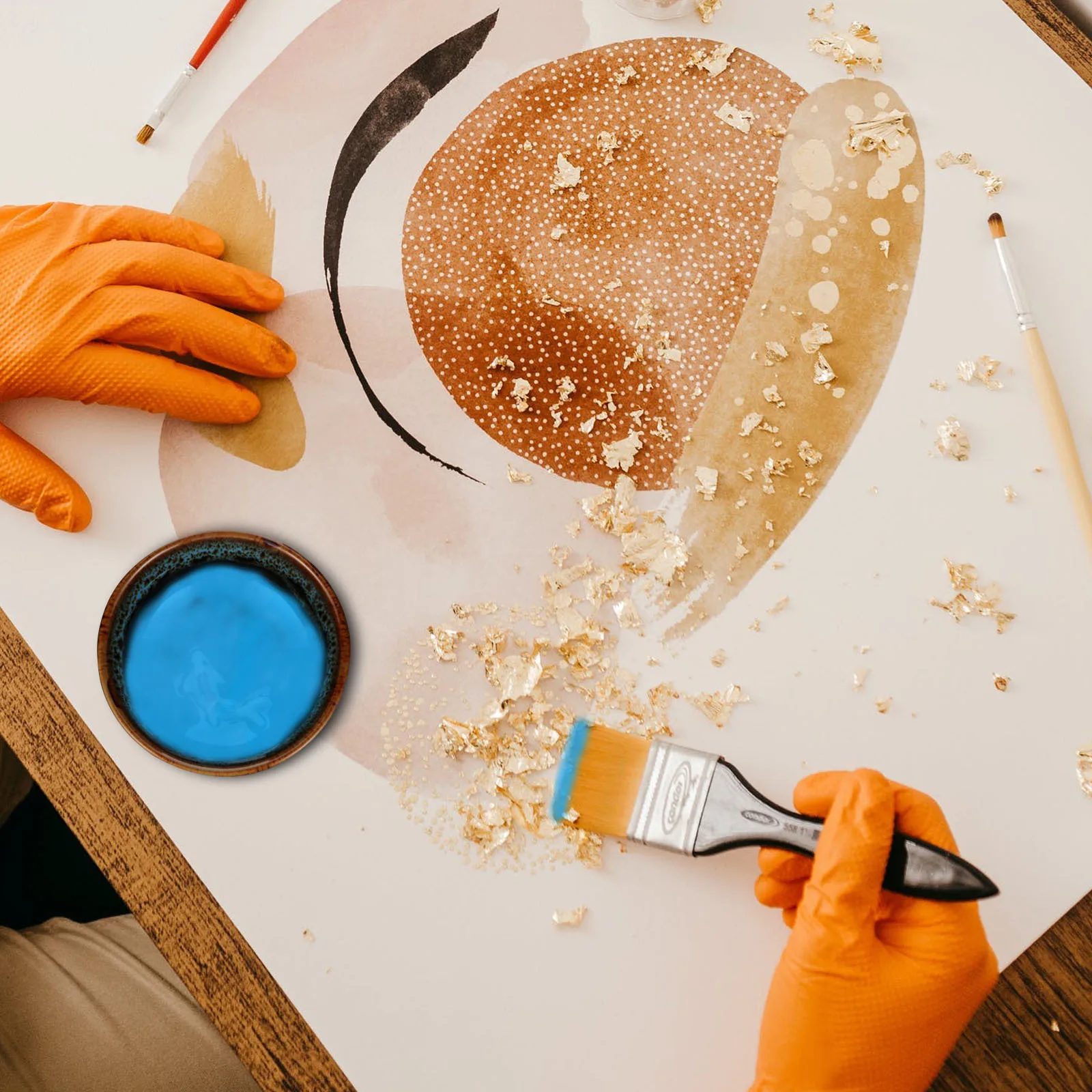 

Creative Round Ceramic Ink Dish for Calligraphy Painting Smooth Surface Lightweight Portable Study Stationery Ink Tray