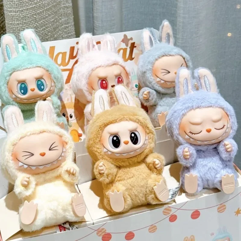 New Labubu Cute Cartoon Macaron Desktop Ornaments Toys Gifts Kawaii Animation Movie Characters Children's Figures Toys Wholesale